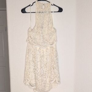 Free People Lace Halter Mini